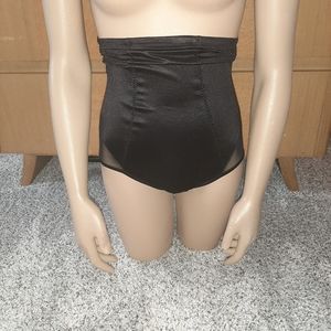 Ruby Ribbon High Waist Shaping Panty Brief, XL, Black New